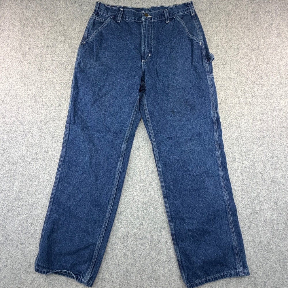 Carhartt B13-DST Loose Original Fit Carpenter Jeans Mens 34x32 Dark Stone Blue